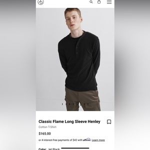 Rag & Bone Men's Classic Flame long sleeve Henley